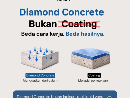 Poles Lantai Beton dengan Diamond Concrete